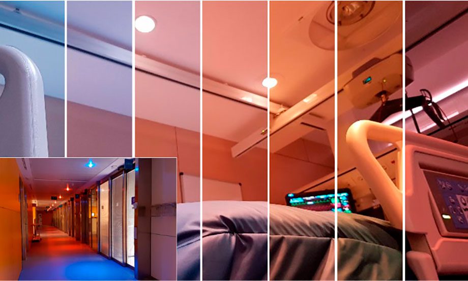 Smart LED lighting system in hallway and machine room by LedMotive