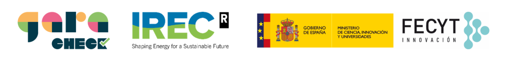 Logos of Gara CHECK, IREC, the Ministry of Science, Innovation and Universities of Spain and FECYT.